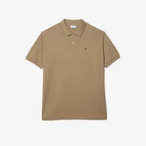 Beige Lacoste Big Fit Cotton Petit Pique Polo | LPHZMI-631