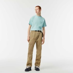 Beige Lacoste Relaxed Fit Water-Repellent Track Pants | NKRPLV-354