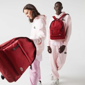 Biking Red Lacoste Computer Compartment Backpack | MDZULK-417