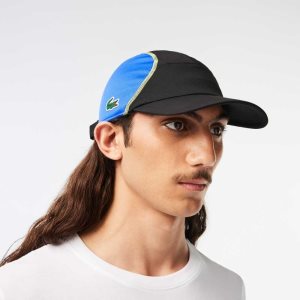 Black / Blue / Yellow Lacoste Tennis Mesh Panel Cap | CMWXPZ-812