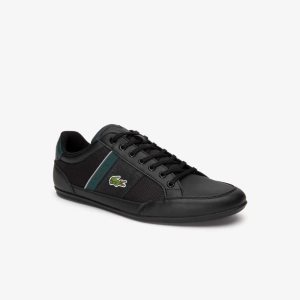 Black/Dark Green Lacoste Chaymon Synthetic And Textile Sneakers | BRFHNE-439