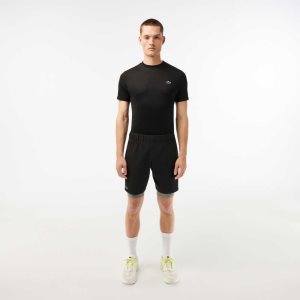 Black / Grey Chine Lacoste Two-Tone SPORT Shorts with Built-in Undershorts | USERWI-275