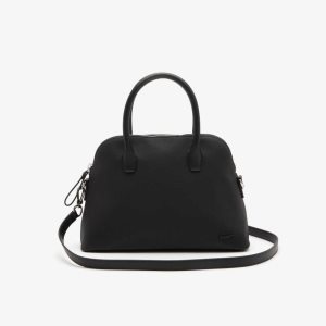 Black Lacoste Detachable Strap Bugatti Bag | STEAXF-208