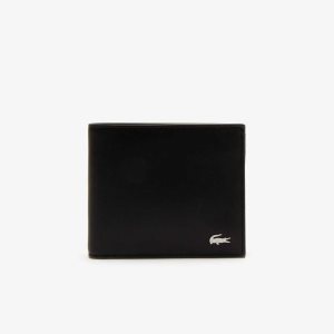 Black Lacoste Fitzgerald Leather Wallet And Card Holder Set | HOUEYJ-495