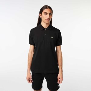 Black Lacoste Original L.12.12 petit pique cotton Polo | JILKZO-490