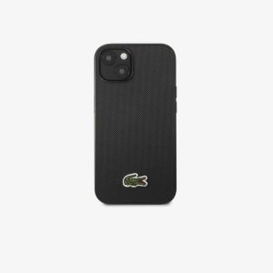 Black Lacoste Petit Pique Effect iPhone 14 Plus Case | EDVQAZ-470