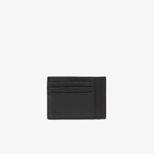 Black Lacoste RFID Protect 6 Slot Card Holder | JTKGMD-948