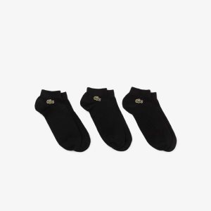 Black Lacoste SPORT Low-Cut Socks 3-Pack | OFYEGR-145