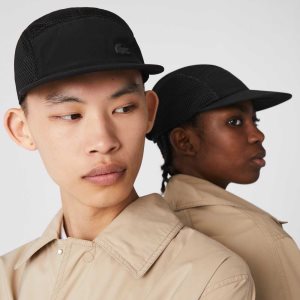 Black Lacoste Silicone Crocodile Cap | DJXMBN-461