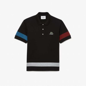 Black Lacoste x AWAKE NY Color-block Cotton Pique Polo | GRUICT-608