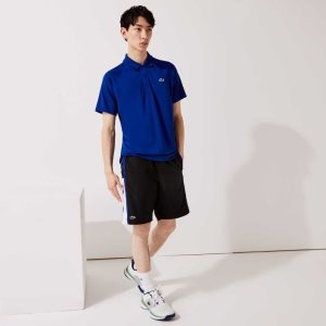 Black / White / Blue Lacoste SPORT Colorblock Panels Lightweight Shorts | YTWLBN-479