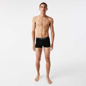 Black / White / Grey Chine Lacoste Casual Boxer Brief 3-Pack | MWCGJQ-476