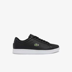 Black/White Lacoste Carnaby BL Leather Sneakers | GALPKR-580