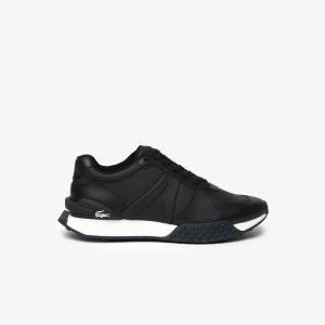 Black/White Lacoste L-Spin Deluxe 2.0 Sneakers | KVREOY-810