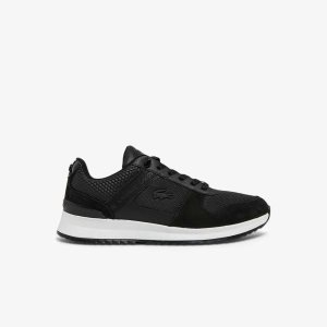 Blk/Blk Lacoste Joggeur 2.0 Leather Sneakers | ILFYVO-069