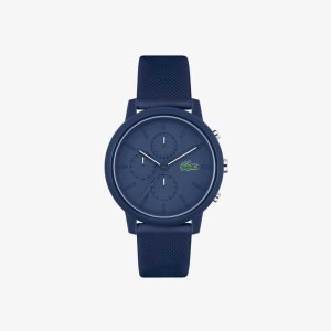 Blue Lacoste 12.12 Chrono Watch Blue Silicone | VLPFDS-589