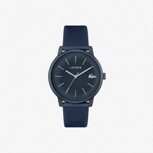 Blue Lacoste 12.12 Move 3 Hands Watch Navy Silicone | VDKGQC-631