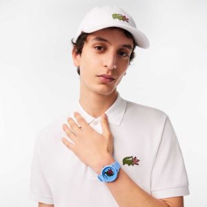 Blue Lacoste 12.12 x Netflix Stranger Things 3 Hands Silicone Watch | GKIXPO-754