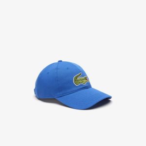 Blue Lacoste Adjustable Organic Cotton Twill Cap | IOHSFM-960