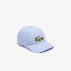 Blue Lacoste Adjustable Organic Cotton Twill Cap | WMIEKD-925