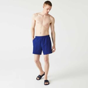 Blue Lacoste Light Swim Trunks | DVRTCX-652