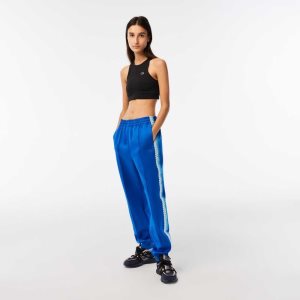 Blue Lacoste Logo Stripe Track Pants | BVFOTP-623