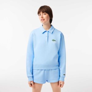 Blue Lacoste Long Sleeve x Sporty & Rich Polo | YAIQVH-026