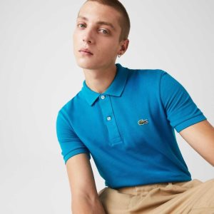 Blue Lacoste Original L.12.12 Slim Fit Petit Pique Cotton Polo | PIFJAX-951