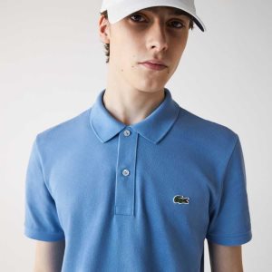 Blue Lacoste Original L.12.12 Slim Fit Petit Pique Cotton Polo | QESVPW-704