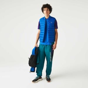 Blue Lacoste Padded Water-Repellent Vest | DPAMKO-907