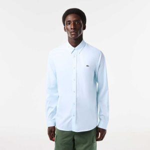 Blue Lacoste Regular Fit Premium Cotton Shirt | RVTHDG-237