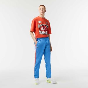 Blue Lacoste Regular Fit Track Pants | WFYXOH-534