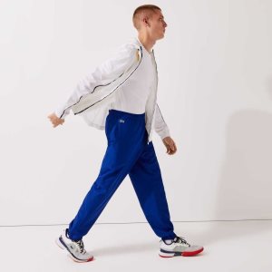 Blue Lacoste SPORT Tennis Diamond Weave Taffeta Trackpants | HMPOLT-782