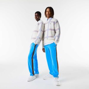 Blue Lacoste Side Contrast Band Trackpants | LUWZRV-132