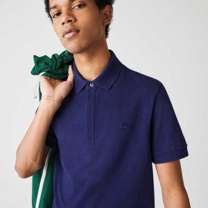 Blue Lacoste Smart Paris Polo Stretch Cotton | BKXTAV-876