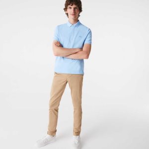 Blue Lacoste Smart Paris Polo Stretch Cotton | LTUWXO-530