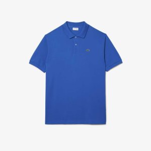 Blue Lacoste Tall Fit Cotton Petit Pique Polo | TVGDZH-237