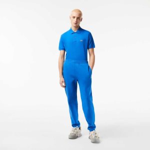 Blue Lacoste Tapered Fit Fleece Trackpants | TXYIZG-362