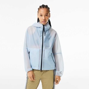 Blue Lacoste Transparent Windbreaker | BDCWKO-942