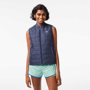 Blue / Light Green Lacoste SPORT Reversible Golf Vest | UBTLJI-019