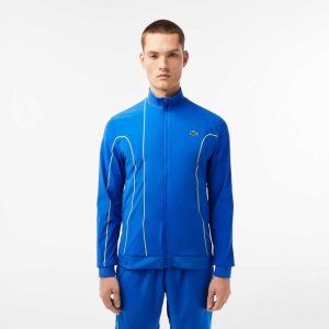 Blue / Yellow Lacoste SPORT x Novak Djokovic Ceremony Jacket | BPNOJT-485