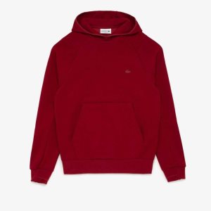 Bordeaux Lacoste Classic Fit Hooded Sweatshirt | YDWFPC-107