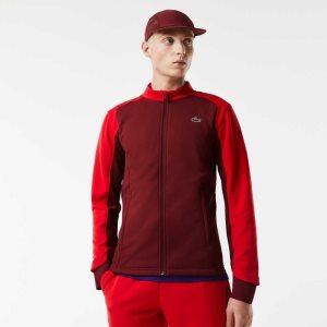 Bordeaux / Red Lacoste SPORT Thermal Golf Jacket | EIHNXO-420