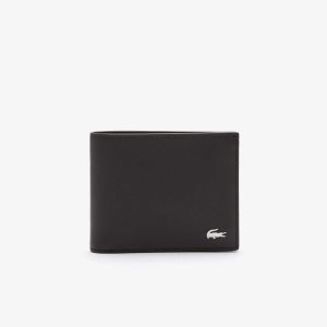 Dark Brown Lacoste Fitzgerald Leather Six Card Wallet | FIJGVL-753