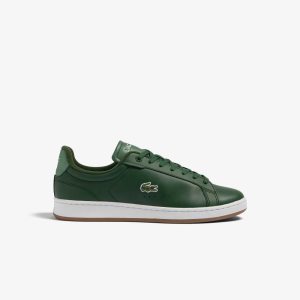 Dk Grn/Gum Lacoste Carnaby Pro Leather Gum Sole Sneakers | ATUKVZ-806