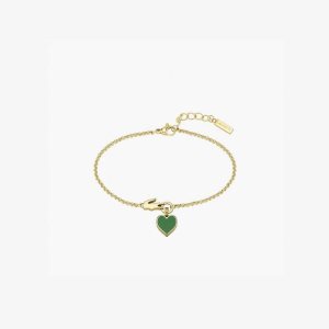 Gold And Green Lacoste Love My Croc Bracelet | JKFQMA-407