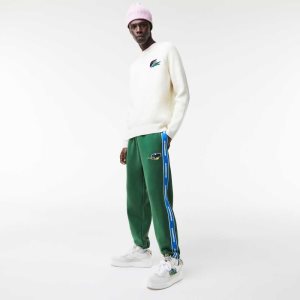 Green Lacoste Branded Band Trackpants | WYXSKF-580