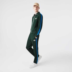 Green Lacoste Contrast Side Band Trackpants | ADGPTN-931