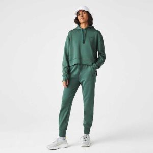 Green Lacoste Cotton Jersey Trackpants | BSQUAP-872