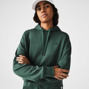 Green Lacoste Hooded Sweatshirt | VETFXO-357